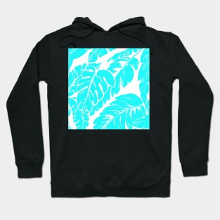 PALM LEAF AQUA BLUE Hoodie